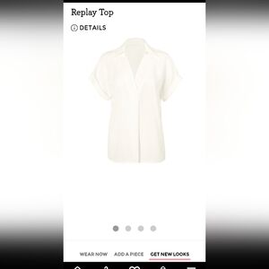 Cabi Replay Women's Cream Button Down Shirt XS